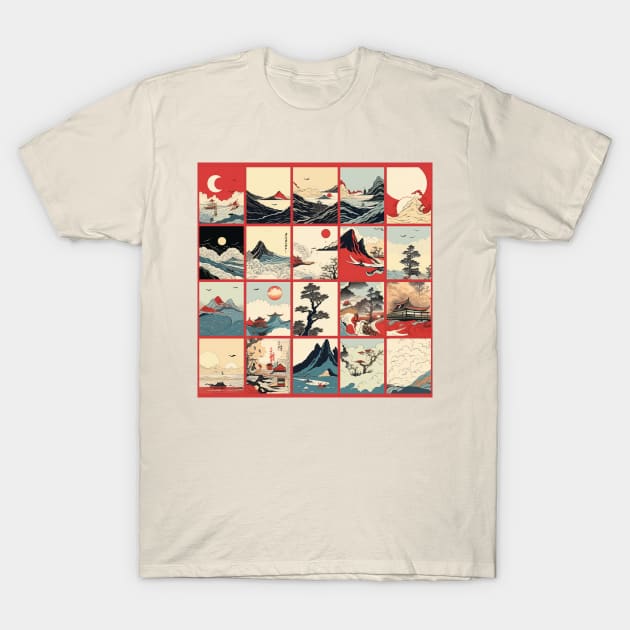 JAPANESE WOODBLOCK PRINTS T-Shirt by SHAKIR GAUTAMA 